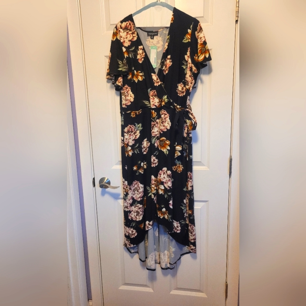 Stitch Fix Fortune Ivy Dress 2x Black Floral
